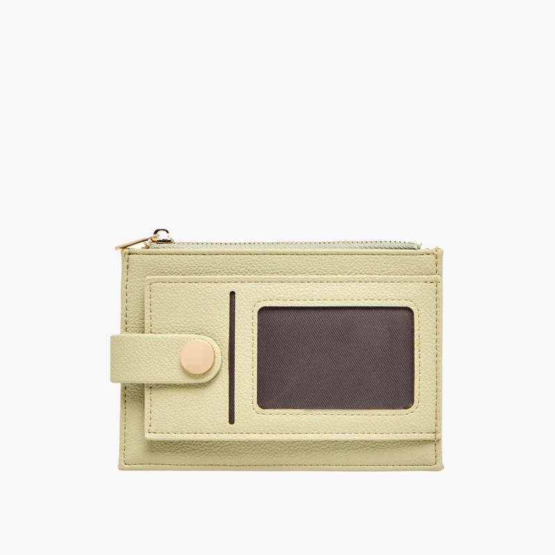 Sasha Textured Cardholder in Light Green